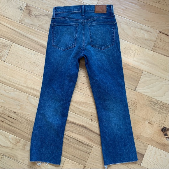 J. Crew Billie Jeans Demi Boot Crop Raw Hem High Rise Stretch Denim Straight 27 - Picture 5 of 11